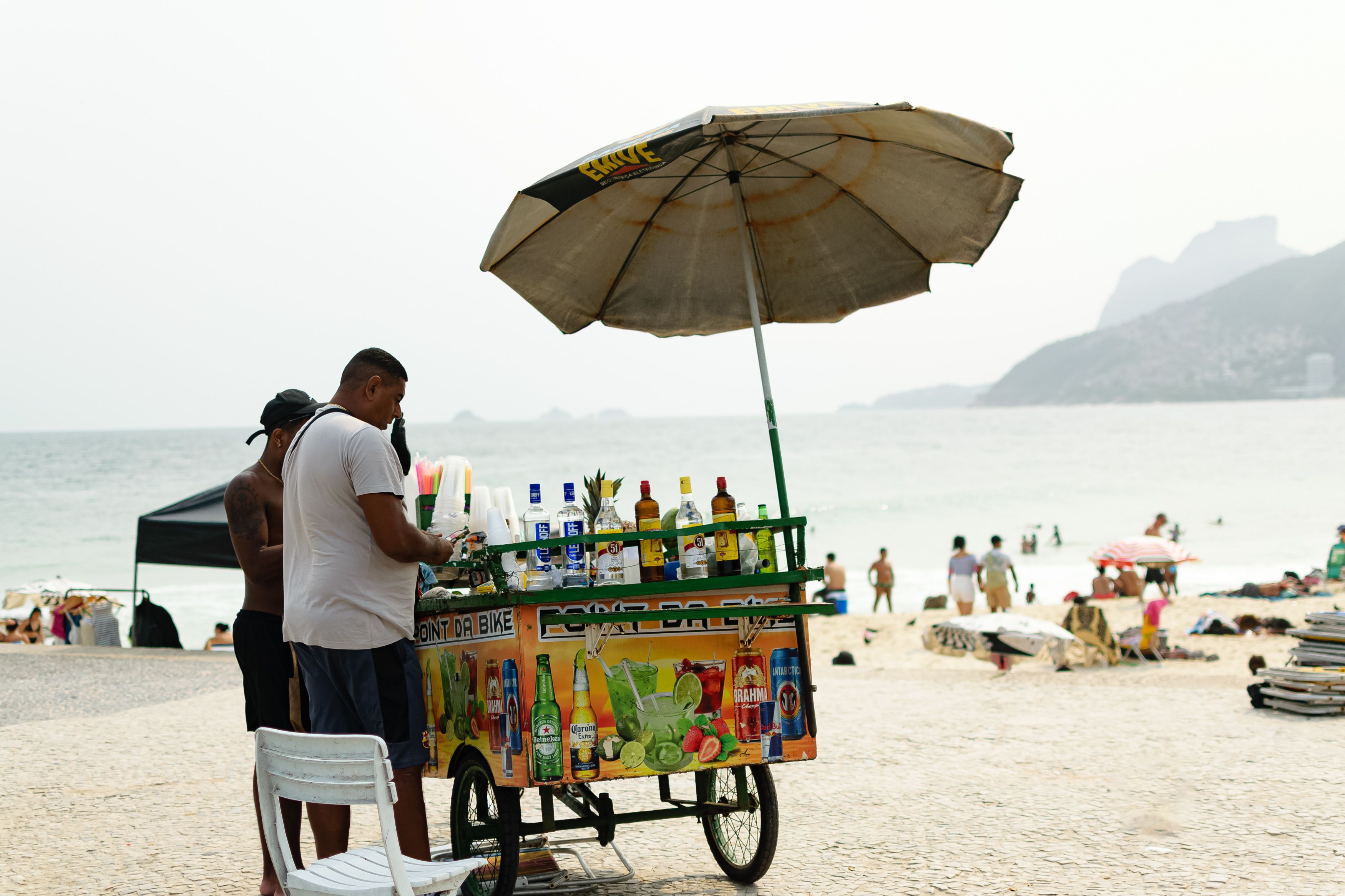 Beach snacks and cold drinks